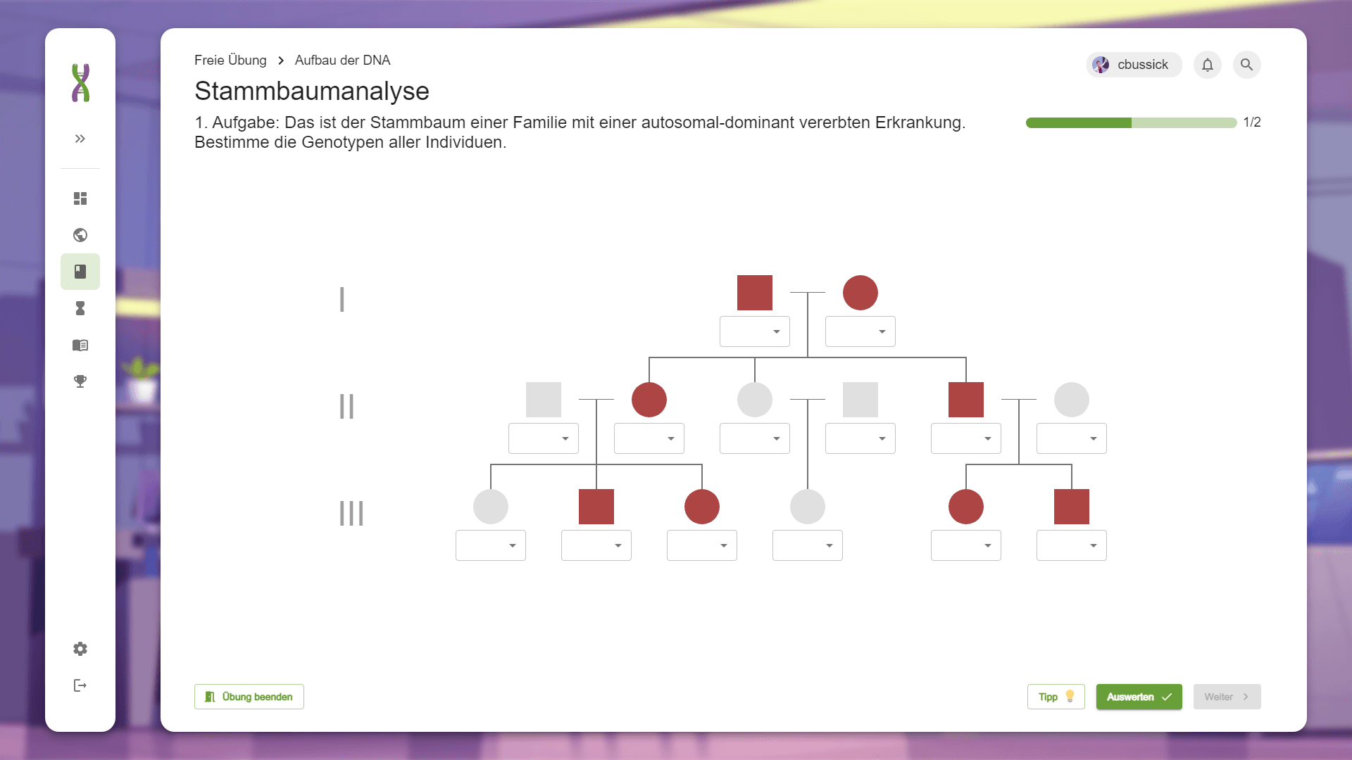 A screenshot of DiNAs Lab